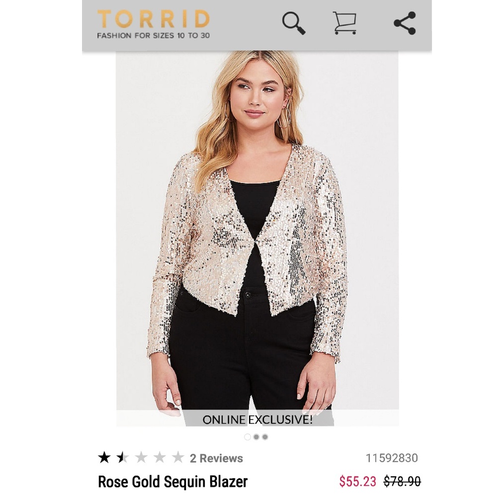 Rose Gold Sequin Blazer